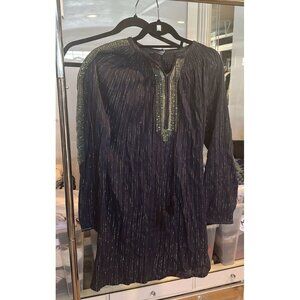 Antik Batik Anthropologie Lucie Shimmer Sequin Tunic Top XS New